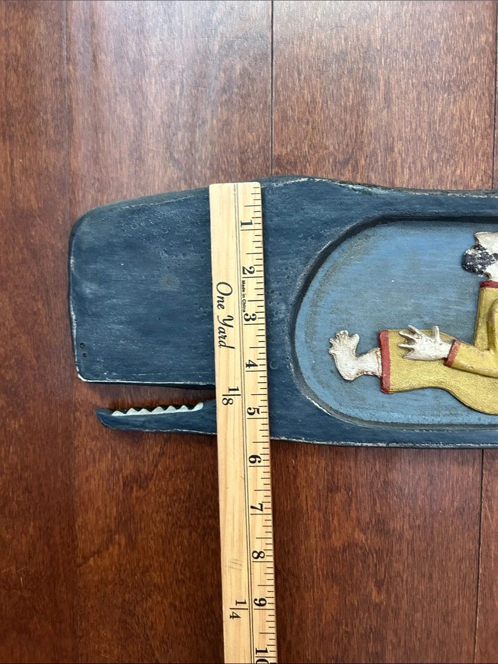 Vintage Folkart Wall Hanging, Jonah and the Whale, Artist Signed